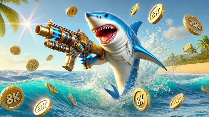 Ilustrasi permainan tembak ikan di lobi MODAL777